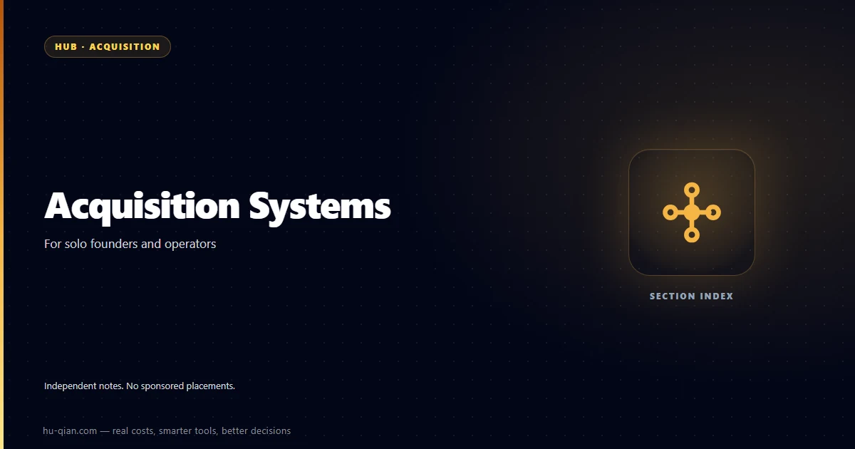 Acquisition Hub hub cover: independent tools and field notes