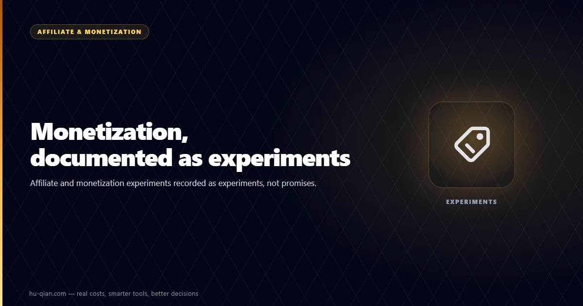 Affiliate Hub hub cover: independent tools and field notes