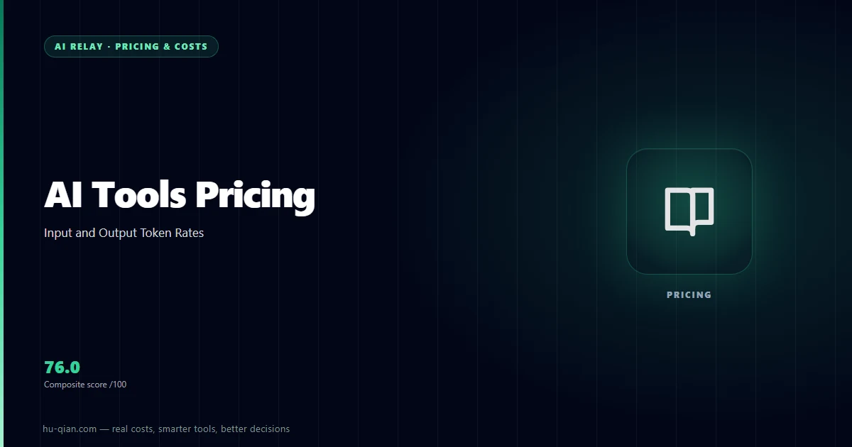 AI Tools Pricing: Input and Output Token Rates — cover listing the supported models