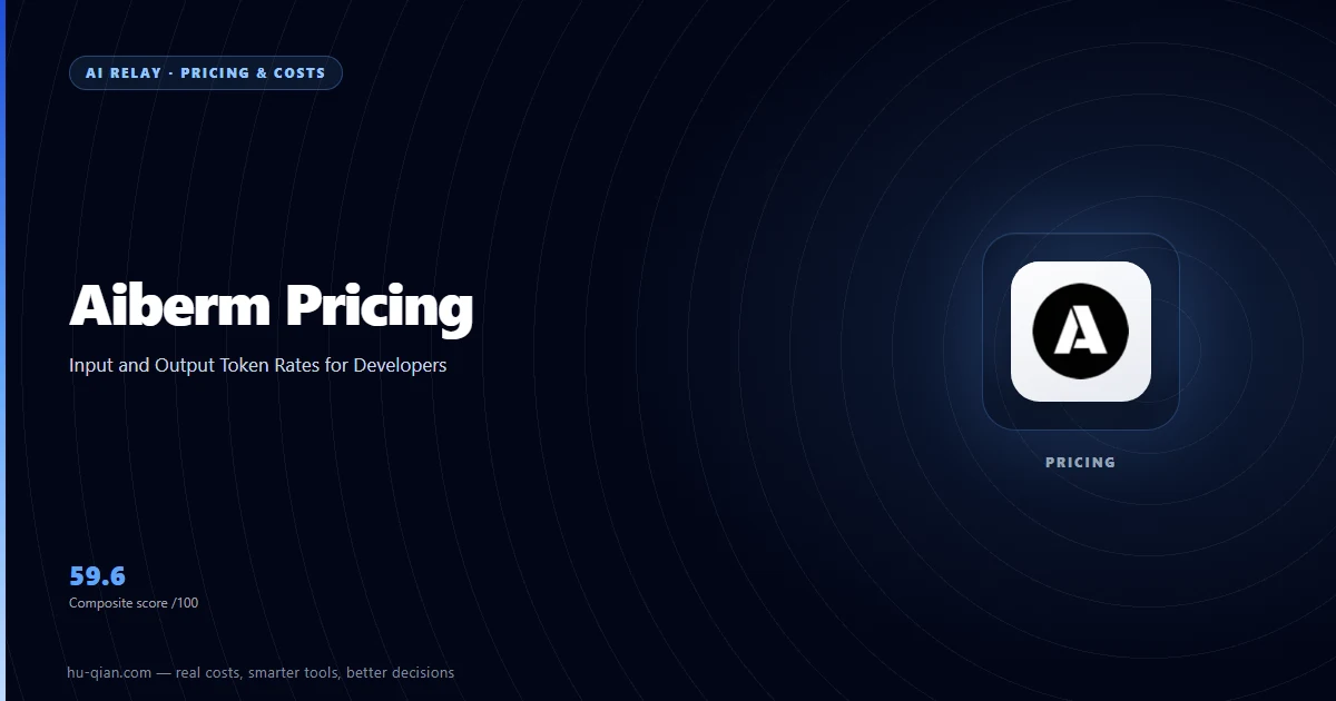 Aiberm pricing cover: input and output token rates