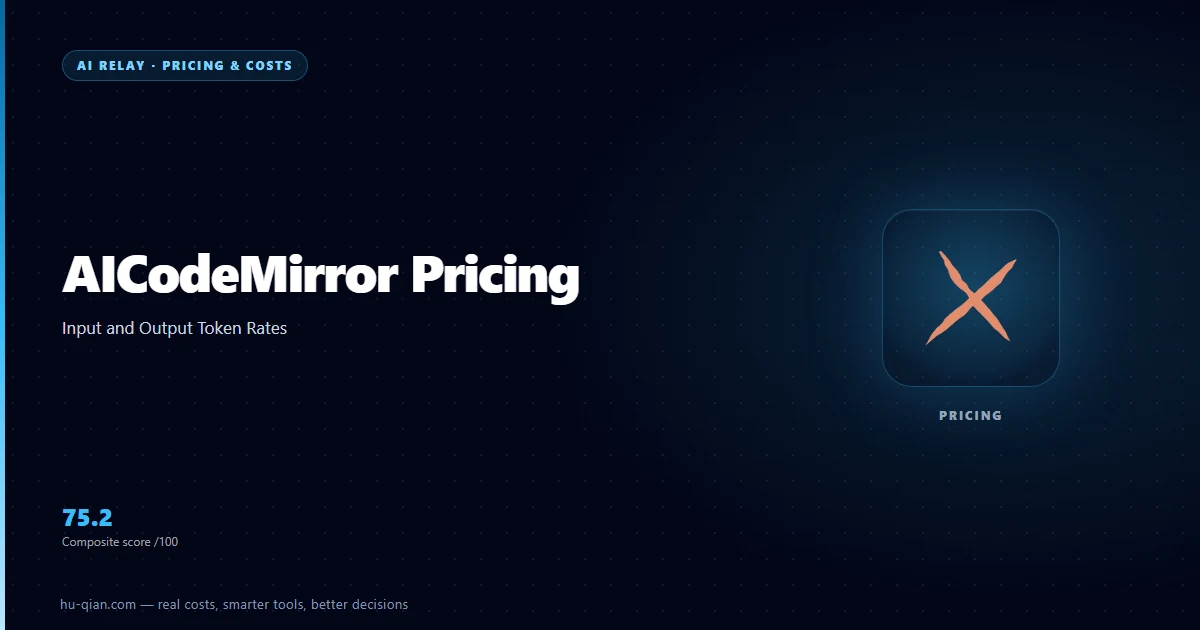 AICodeMirror pricing cover: input and output token rates