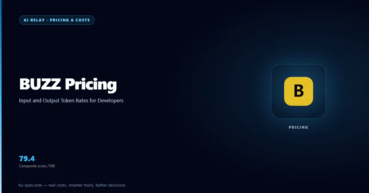 BUZZ Pricing: Input and Output Token Rates for Developers — cover listing the supported models