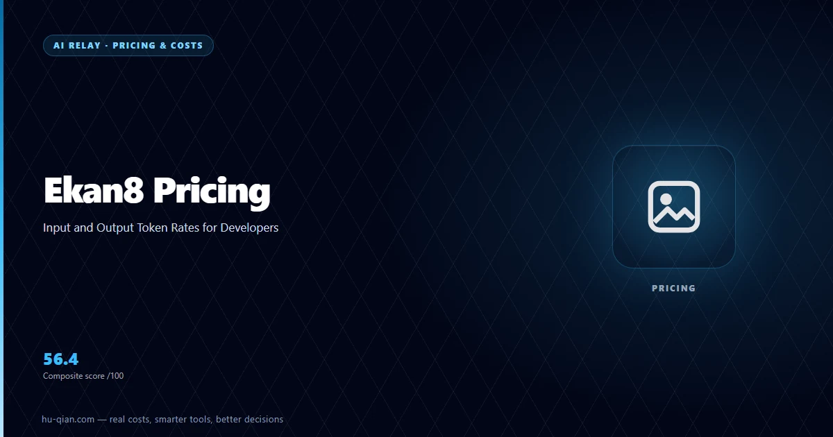 Ekan8 Pricing: Input and Output Token Rates for Developers — cover listing the supported models