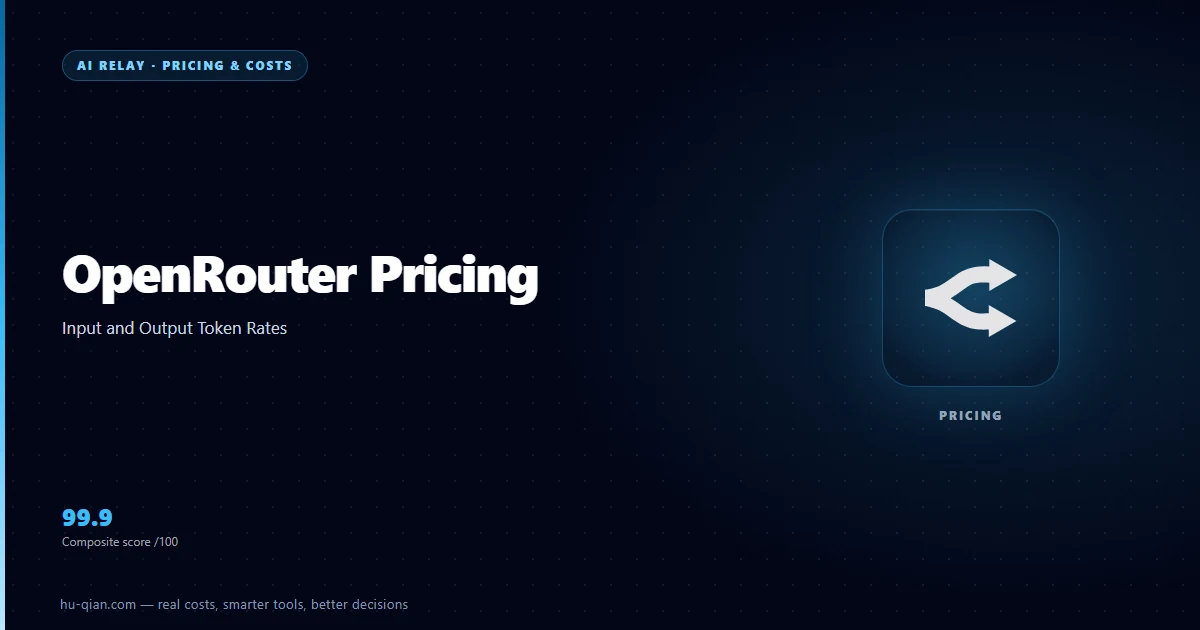 OpenRouter pricing cover: input and output token rates