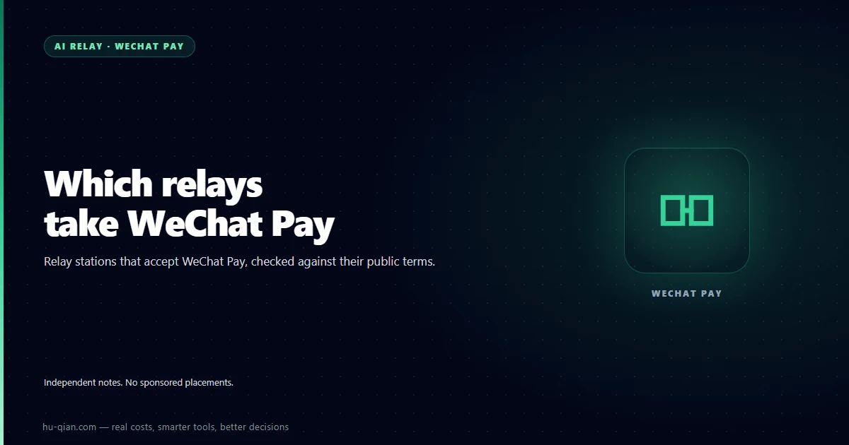 Relay With Wechat Pay Hub hub cover: independent tools and field notes