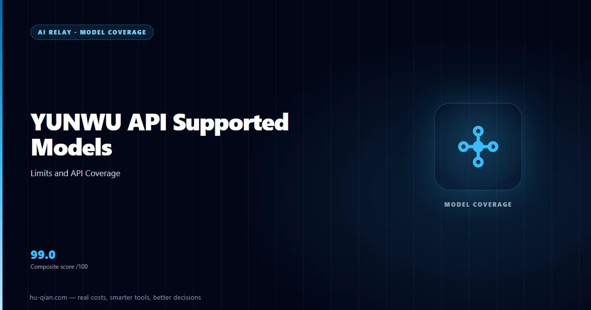 YUNWU API models cover: coverage and context limits