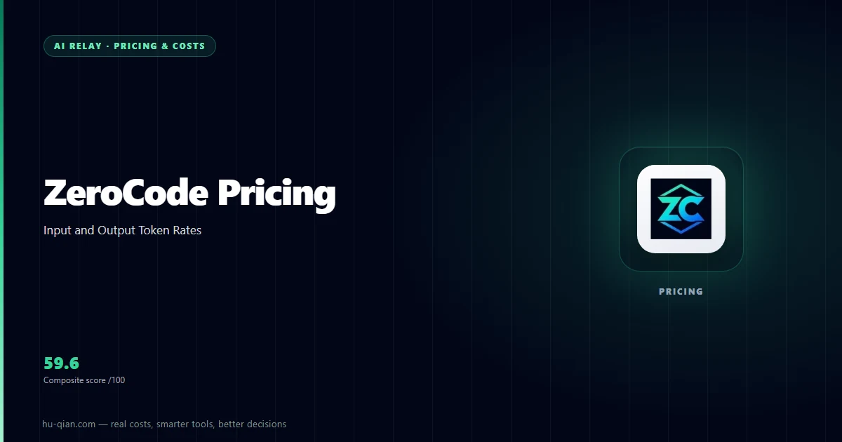 Zerocode pricing cover: input and output token rates
